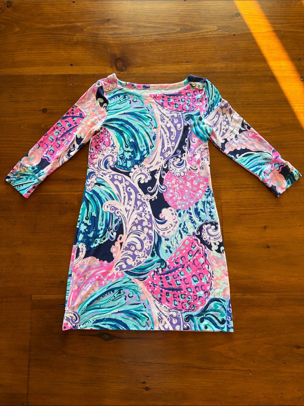 Lilly Pulitzer 3/4 Sleeve Dress Sz M